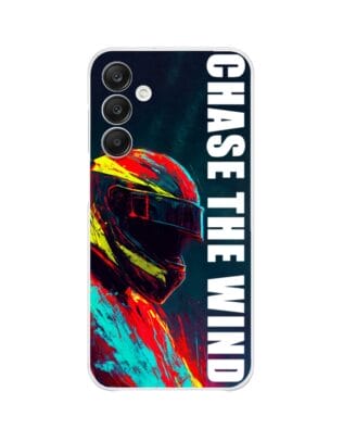 Etui do Samsung Galaxy A25 5G przeźroczyste, silikonowe Flexi, Bikers, Chase The Wind