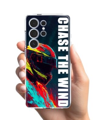 Etui do Samsung Galaxy S25 Ultra przeźroczyste, silikonowe Flexi, Bikers, Chase The Wind