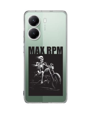 Etui do Xiaomi POCO X7 Pro przeźroczyste, silikonowe Flexi, Bikers, Ghost Rider