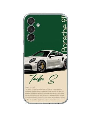 Etui do Samsung Galaxy M15 5G przeźroczyste, silikonowe Flexi, Szybkie Auta, Elegancja 911