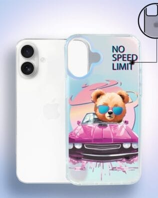 Etui do iPhone 16 IBIZU California Sunset, zmieniające kolor, Pink Car, różowy samochód