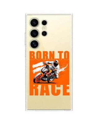 Etui do Samsung Galaxy S24 Ultra przeźroczyste, silikonowe Flexi, Bikers, Ścigacz