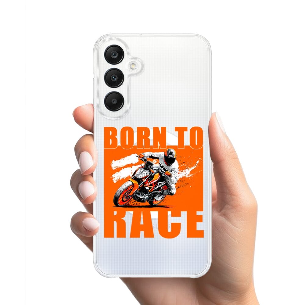 Etui do Samsung Galaxy A25 5G z MagSafe przeźroczyste, silikonowe Flexi, Bikers, Ścigacz - obrazek 2