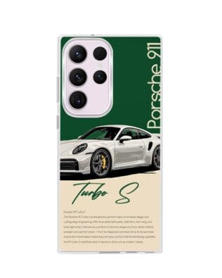 Etui do Samsung Galaxy S23 Ultra z MagSafe przeźroczyste, silikonowe Flexi, Szybkie Auta, Elegancja 911