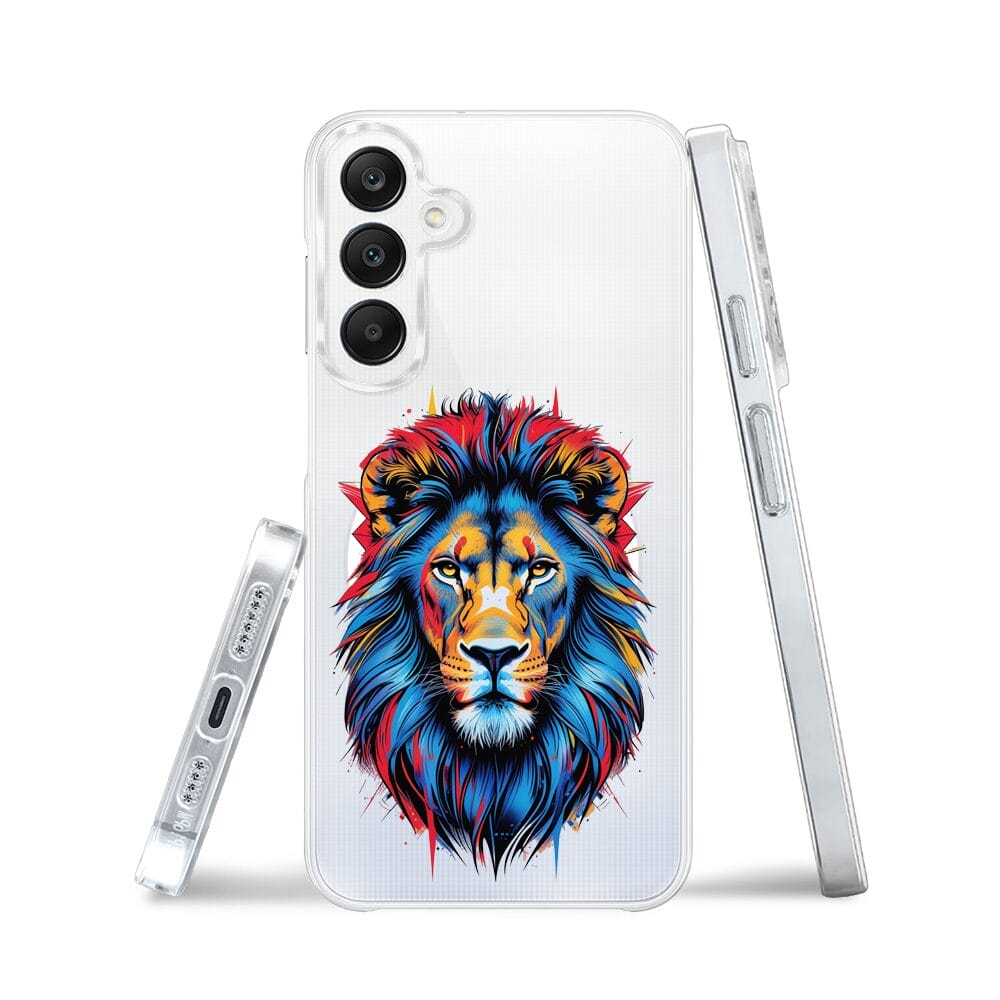 Etui do Samsung Galaxy A25 5G z MagSafe przeźroczyste, silikonowe Flexi, Dzika Mandala, Lew - obrazek 3