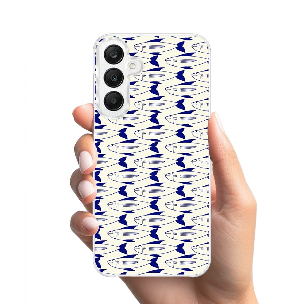 Etui do Samsung Galaxy A25 5G przeźroczyste, silikonowe Flexi, pływające rybki - obrazek 2