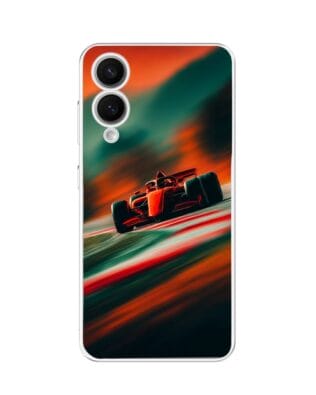 Etui do Samsung Galaxy S25 Edge przeźroczyste, silikonowe Flexi, Szybkie Auta, Wyścig F1