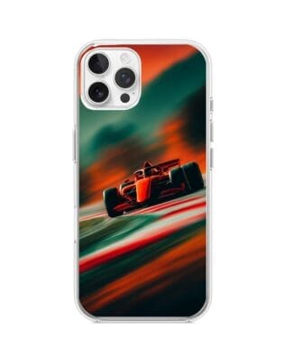 Etui do iPhone 12 Pro Max z MagSafe przeźroczyste, silikonowe Flexi, Szybkie Auta, Wyścig F1