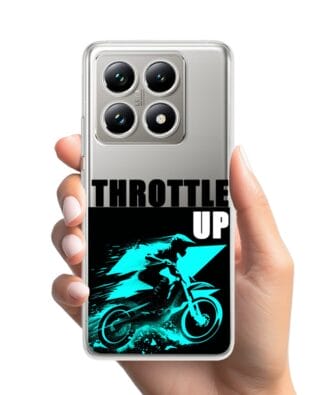 Etui do Xiaomi 14T przeźroczyste, silikonowe Flexi, Bikers, Cross na maxa