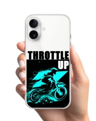 Etui do iPhone 16 Plus przeźroczyste, silikonowe Flexi, Bikers, Cross na maxa