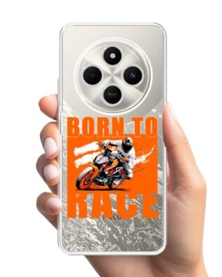 Etui do Xiaomi POCO C75 przeźroczyste, silikonowe Flexi, Bikers, Ścigacz