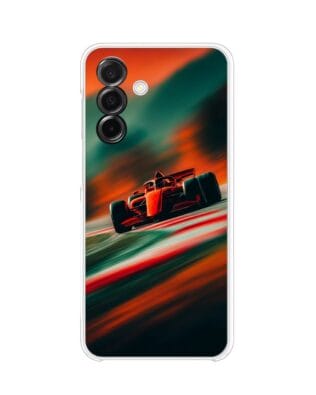 Etui do Samsung Galaxy A26 5G przeźroczyste, silikonowe Flexi, Szybkie Auta, Wyścig F1