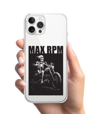 Etui do iPhone 12 Pro Max przeźroczyste, silikonowe Flexi, Bikers, Ghost Rider
