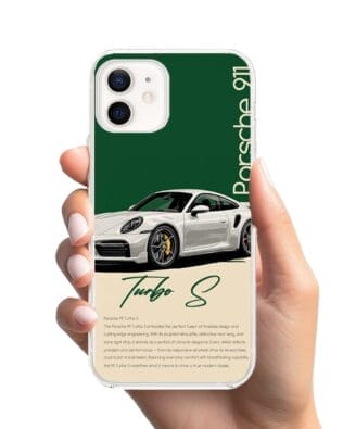 Etui do iPhone 12 Mini przeźroczyste, silikonowe Flexi, Szybkie Auta, Elegancja 911