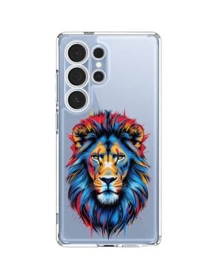 Etui do Samsung Galaxy S25 Ultra przeźroczyste, silikonowe Flexi, Dzika Mandala, Lew