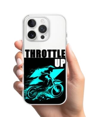 Etui do iPhone 16 Pro przeźroczyste, silikonowe Flexi, Bikers, Cross na maxa