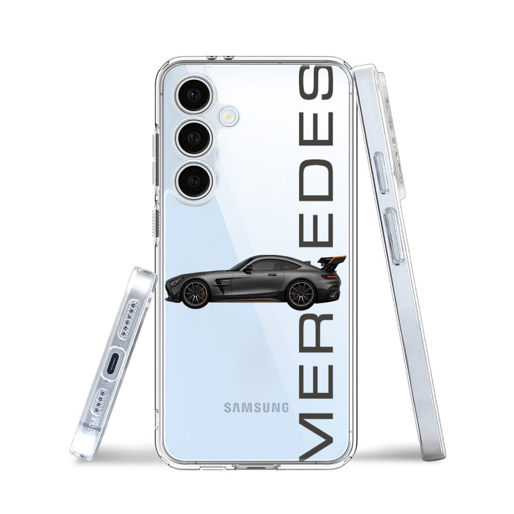 Etui do Samsung Galaxy S24 FE przeźroczyste, silikonowe Flexi, Szybkie Auta, Stalowe AMG-GT - obrazek 3