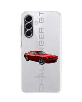 Etui do Samsung Galaxy A56 5G przeźroczyste, silikonowe Flexi, Szybkie Auta, czerwony Challenger GT