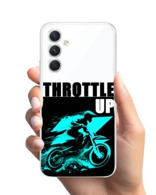 Etui do Samsung Galaxy A54 5G przeźroczyste, silikonowe Flexi, Bikers, Cross na maxa