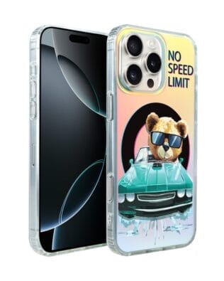 Etui do iPhone 16 Pro IBIZU California Sunset, zmieniające kolor, Blue Car, niebieski samochód