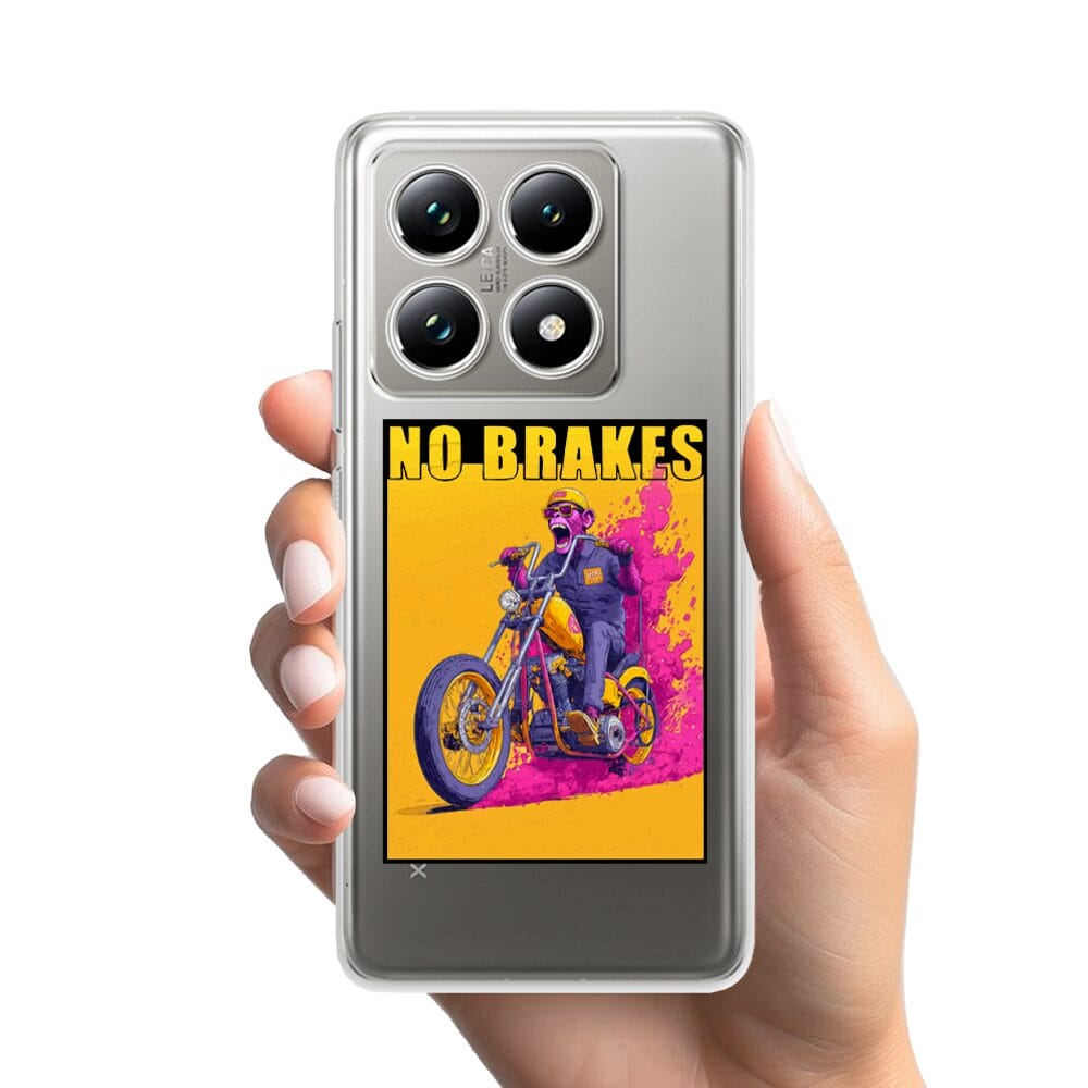 Etui do Xiaomi 14T Pro przeźroczyste, silikonowe Flexi, Bikers, Motocyklem przez świat - obrazek 2