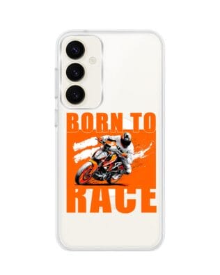 Etui do Samsung Galaxy S23 FE 5G z MagSafe przeźroczyste, silikonowe Flexi, Bikers, Ścigacz