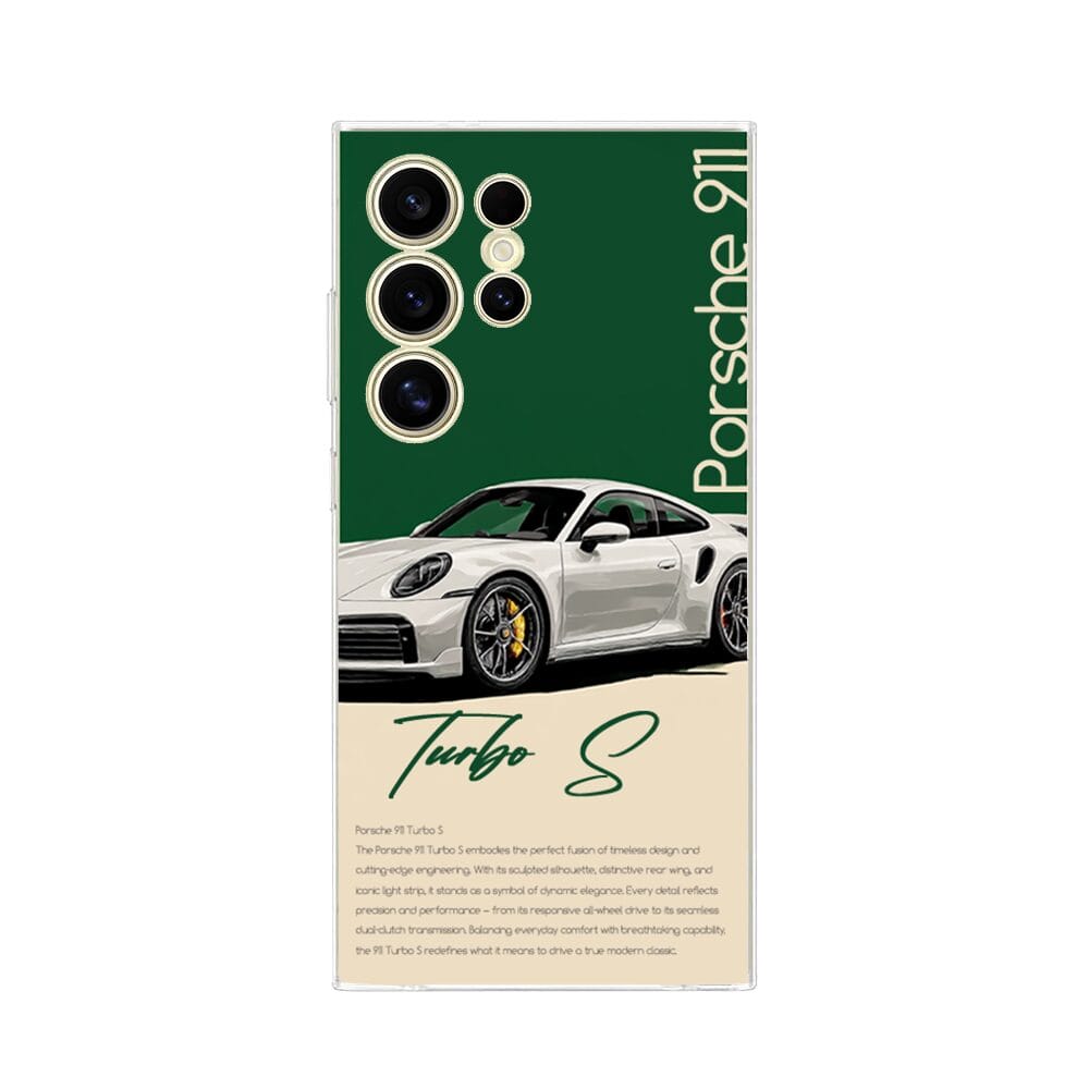 Etui do Samsung Galaxy S24 Ultra przeźroczyste, silikonowe Flexi, Szybkie Auta, Elegancja 911