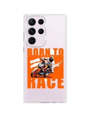 Etui do Samsung Galaxy S23 Ultra z MagSafe przeźroczyste, silikonowe Flexi, Bikers, Ścigacz