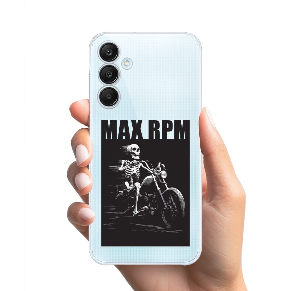 Etui do Samsung Galaxy M35 5G przeźroczyste, silikonowe Flexi, Bikers, Ghost Rider - obrazek 2