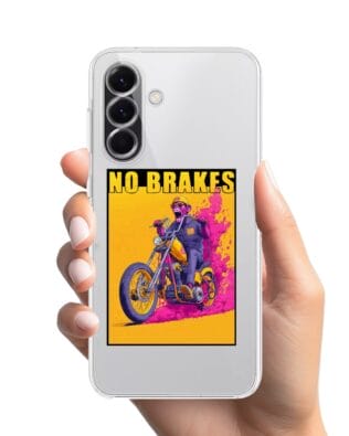 Etui do Samsung Galaxy A56 5G przeźroczyste, silikonowe Flexi, Bikers, Motocyklem przez świat