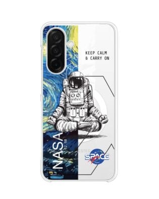 Etui do Samsung Galaxy A26 5G z MagSafe przeźroczyste, silikonowe Flexi, Keep Calm in Cosmos