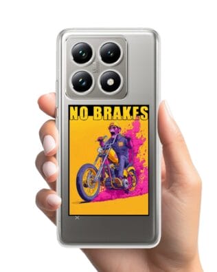 Etui do Xiaomi 14T przeźroczyste, silikonowe Flexi, Bikers, Motocyklem przez świat