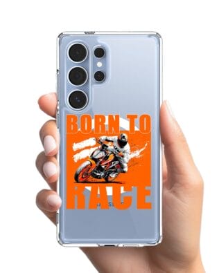 Etui do Samsung Galaxy S25 Ultra z MagSafe przeźroczyste, silikonowe Flexi, Bikers, Ścigacz