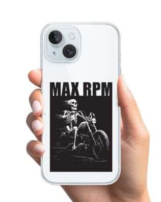 Etui do iPhone 15 Plus przeźroczyste, silikonowe Flexi, Bikers, Ghost Rider