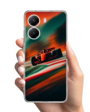 Etui do Xiaomi POCO X7 Pro przeźroczyste, silikonowe Flexi, Szybkie Auta, Wyścig F1