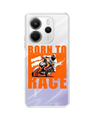 Etui do Xiaomi Redmi Note 14 4G przeźroczyste, silikonowe Flexi, Bikers, Ścigacz