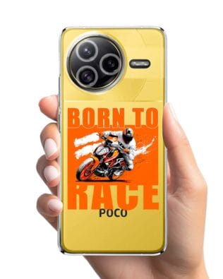 Etui do Xiaomi POCO F7 Ultra przeźroczyste, silikonowe Flexi, Bikers, Ścigacz