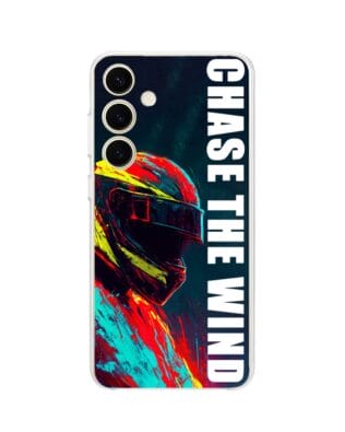 Etui do Samsung Galaxy S24 przeźroczyste, silikonowe Flexi, Bikers, Chase The Wind