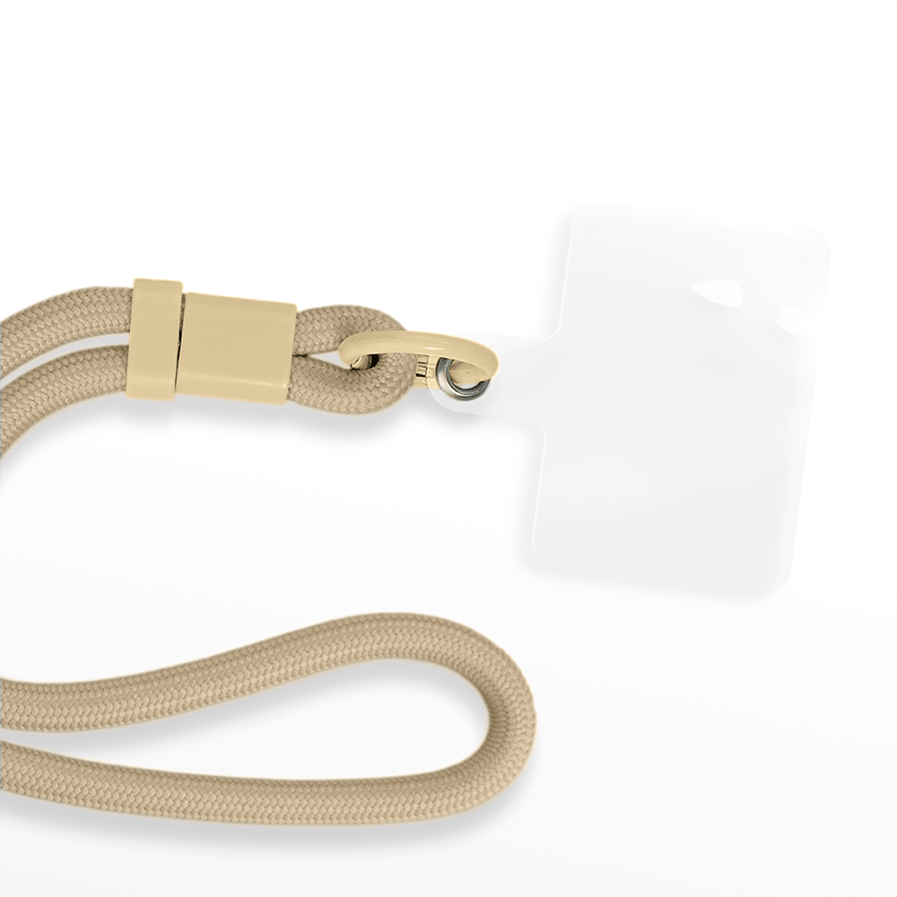 Regulowana smycz, krótki pasek na nadgarstek do telefonu, beżowa - obrazek 4