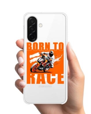 Etui do Samsung Galaxy A26 5G z MagSafe przeźroczyste, silikonowe Flexi, Bikers, Ścigacz