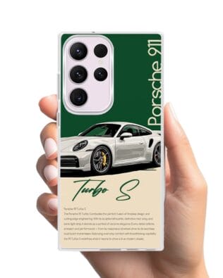 Etui do Samsung Galaxy S23 Ultra z MagSafe przeźroczyste, silikonowe Flexi, Szybkie Auta, Elegancja 911