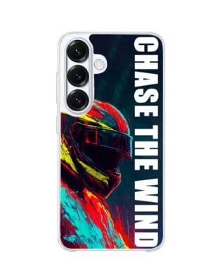 Etui do Samsung Galaxy S25 z MagSafe przeźroczyste, silikonowe Flexi, Bikers, Chase The Wind