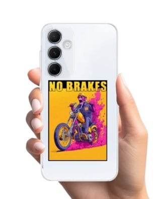 Etui do Samsung Galaxy M35 5G przeźroczyste, silikonowe Flexi, Bikers, Motocyklem przez świat