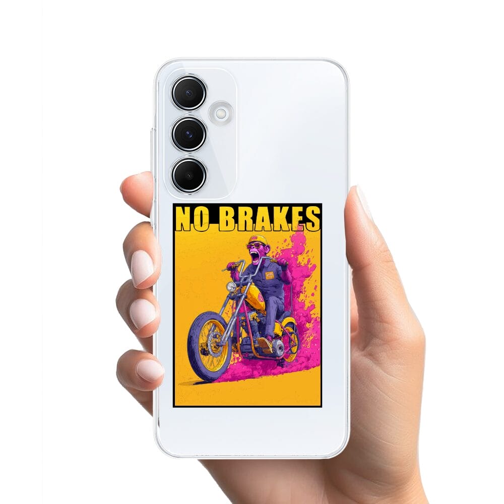 Etui do Samsung Galaxy M35 5G przeźroczyste, silikonowe Flexi, Bikers, Motocyklem przez świat - obrazek 2