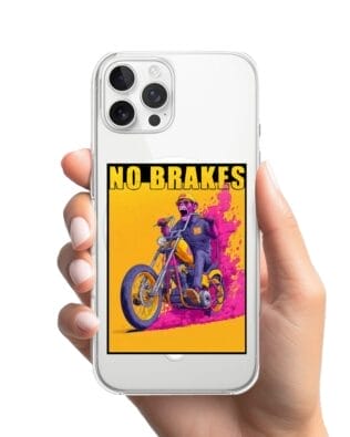 Etui do iPhone 12 Pro z MagSafe przeźroczyste, silikonowe Flexi, Bikers, Motocyklem przez świat
