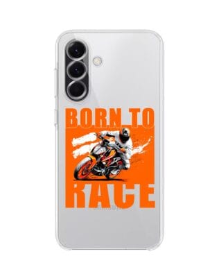 Etui do Samsung Galaxy A56 5G przeźroczyste, silikonowe Flexi, Bikers, Ścigacz