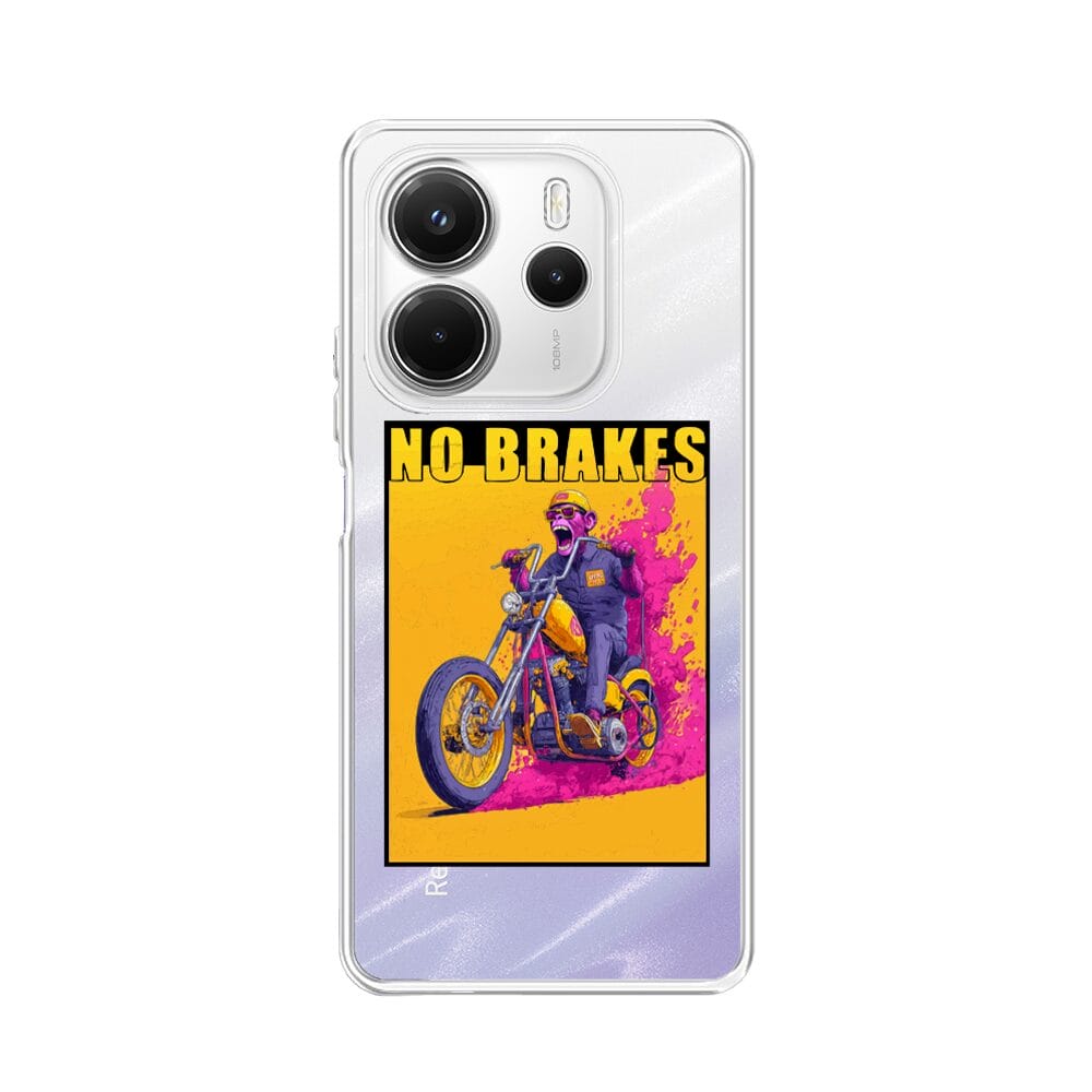 Etui do Xiaomi Redmi Note 14 4G przeźroczyste, silikonowe Flexi, Bikers, Motocyklem przez świat