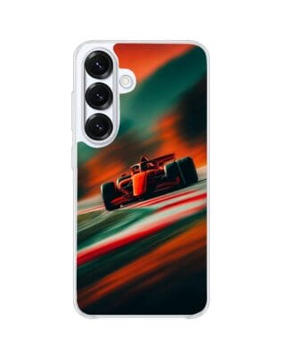 Etui do Samsung Galaxy S25 Edge z MagSafe przeźroczyste, silikonowe Flexi, Szybkie Auta, Wyścig F1