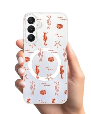 Etui do Samsung Galaxy A25 5G z MagSafe przeźroczyste, silikonowe Flexi, wakacyjne wzory