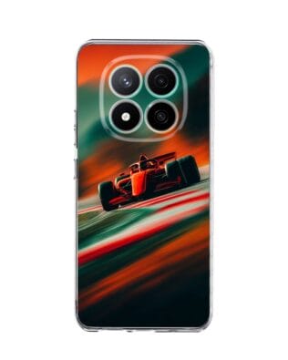 Etui do Xiaomi Redmi Note 14 Pro 4G przeźroczyste, silikonowe Flexi, Szybkie Auta, Wyścig F1